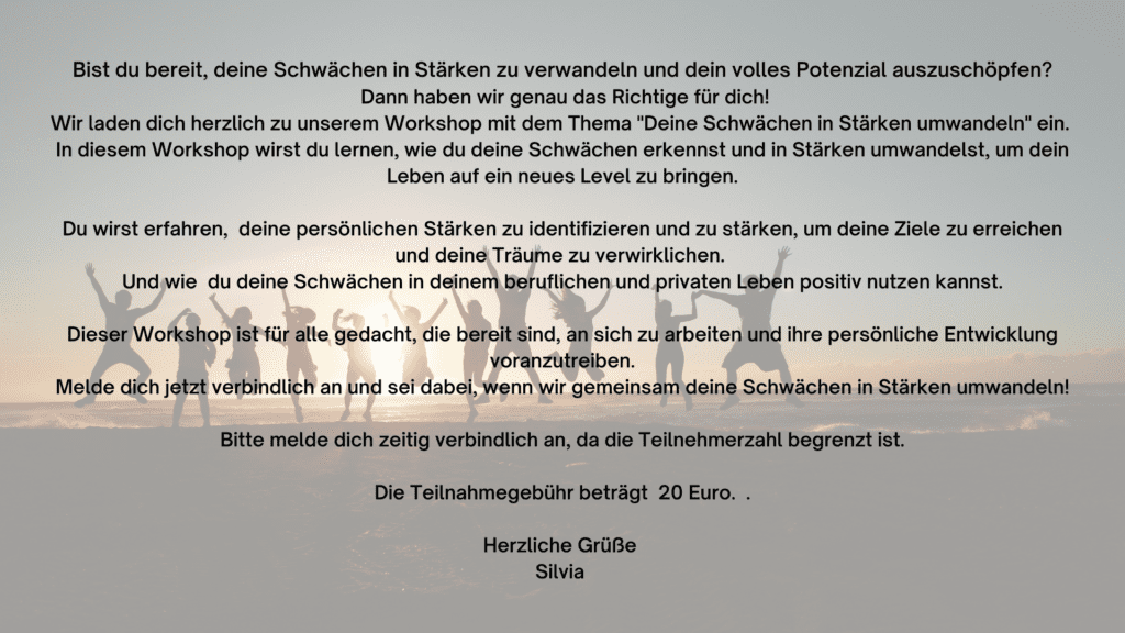 Homodea hub Treffen Deine Schwächen in Stärken umwandeln